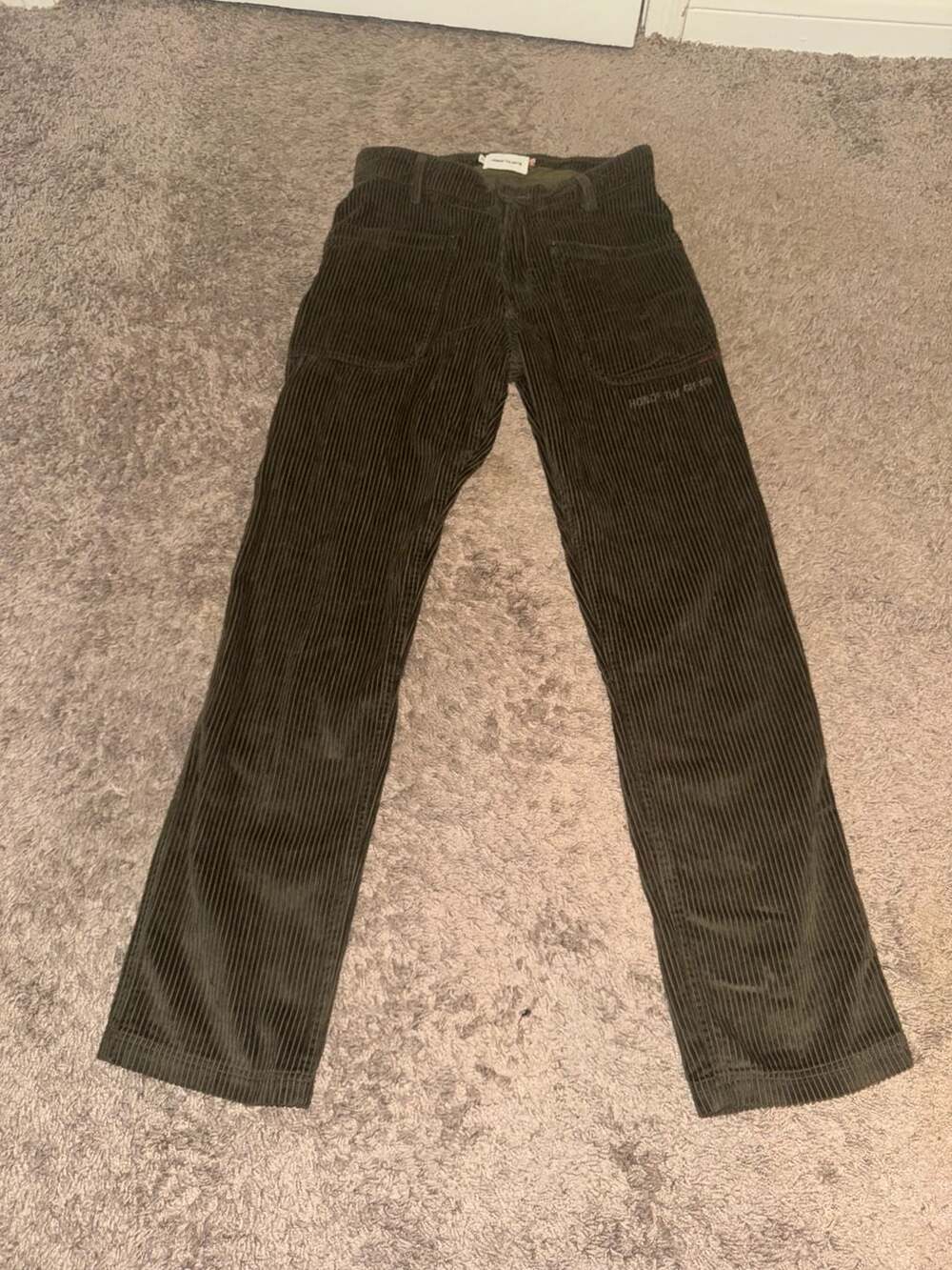 Honor The Gift Corduroy Carpenter Pants Olive Green Size 28